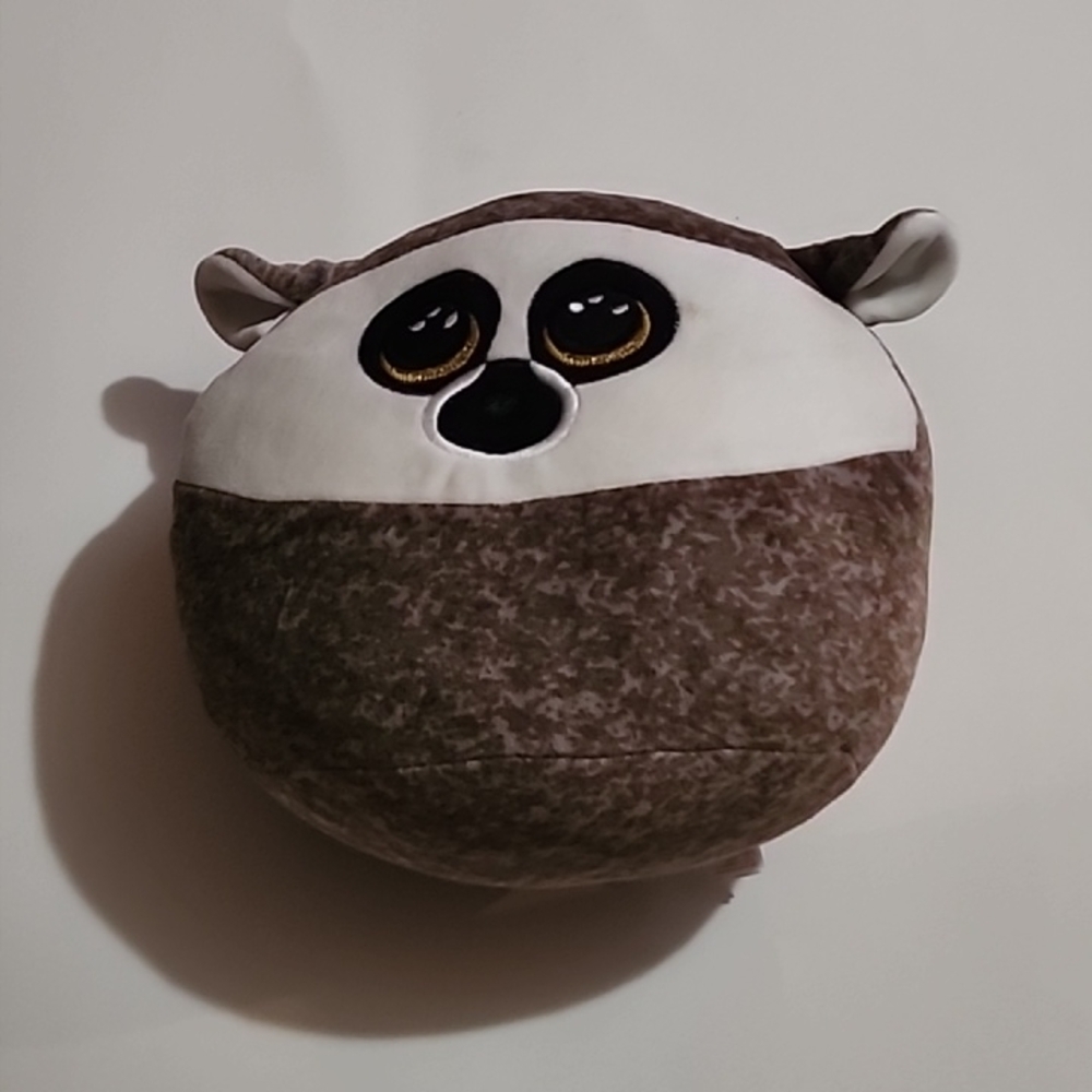 Ty Squish A Boo Linus The Lemur Round Stuffed Animal Plush